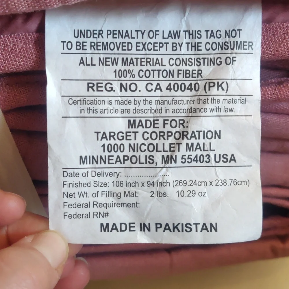 New!Casaluna Quilted Linen Blend Coverlet in Dusty Pink Cottagecore Y2K Retro
